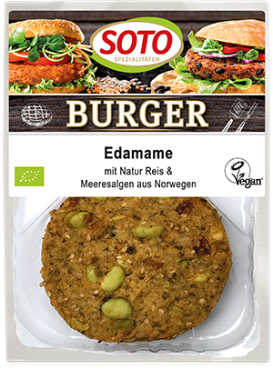 Veganer Burger Edamame