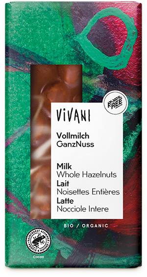 Vollmilch-Schokolade Ganze Haselnuss