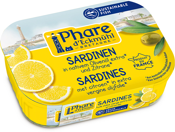 Sardinen in nativem Olivenöl extra und Zitrone