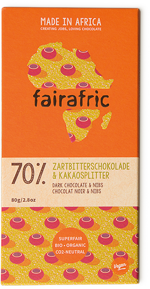 70 % Zartbitterschokolade & Kakaosplitter
