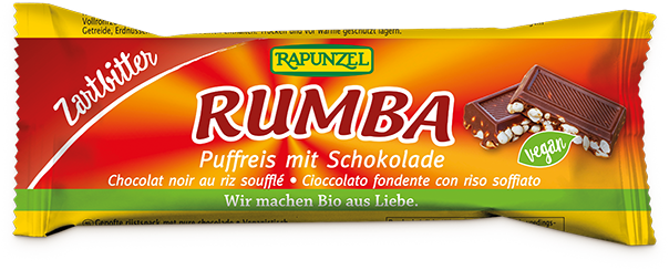 Rumba Puffreisriegel Zartbitter